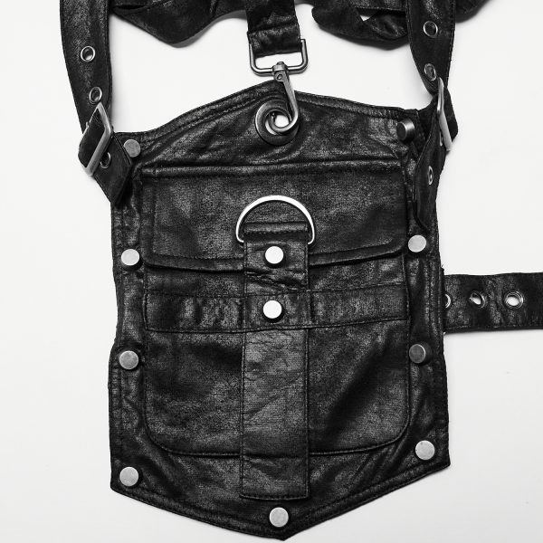 PUNK RAVE Harnais D’Epaule Steampunk ‘Catharsis’ Noir boutique en ligne france 17