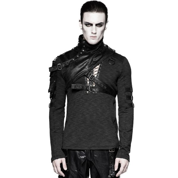 PUNK RAVE Harnais D’Epaule Steampunk ‘Catharsis’ Noir boutique en ligne france 4