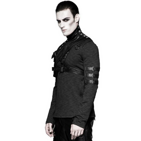 PUNK RAVE Harnais D’Epaule Steampunk ‘Catharsis’ Noir boutique en ligne france 6