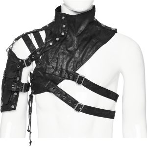 PUNK RAVE Harnais D’Epaule Steampunk ‘Catharsis’ Noir boutique en ligne france 29