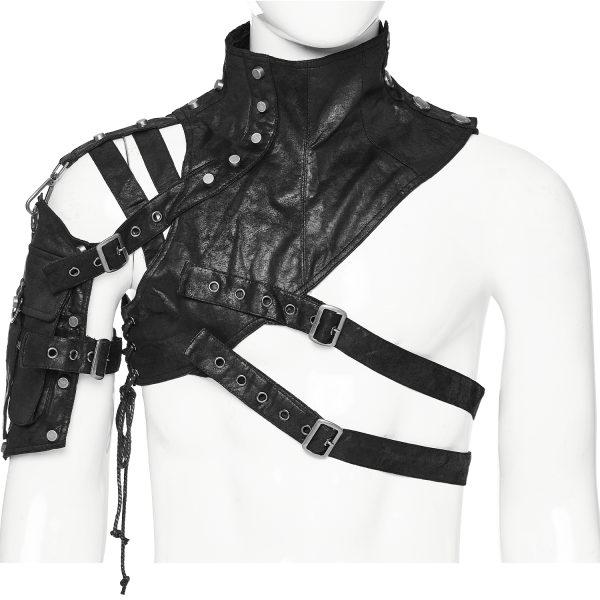 PUNK RAVE Harnais D’Epaule Steampunk ‘Catharsis’ Noir boutique en ligne france 7