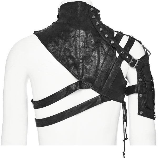 PUNK RAVE Harnais D’Epaule Steampunk ‘Catharsis’ Noir boutique en ligne france 8