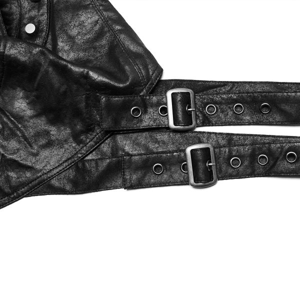 PUNK RAVE Harnais D’Epaule Steampunk ‘Catharsis’ Noir boutique en ligne france 11