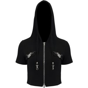 DEVIL FASHION Haut à Capuche ‘Pentagram’ Noir magasin paris 39