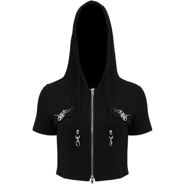 DEVIL FASHION Haut à Capuche ‘Pentagram’ Noir magasin paris 12