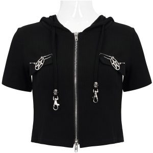 DEVIL FASHION Haut à Capuche ‘Pentagram’ Noir magasin paris 45