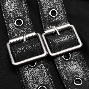 Meilleur Prix PUNK RAVE Haut à Col Roulé ‘Hegoa’ Noir 41