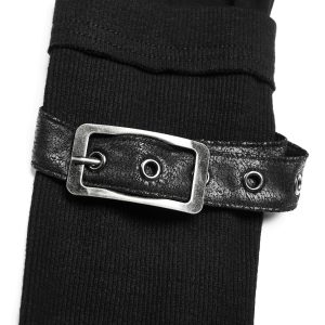 Meilleur Prix PUNK RAVE Haut à Col Roulé ‘Hegoa’ Noir 43