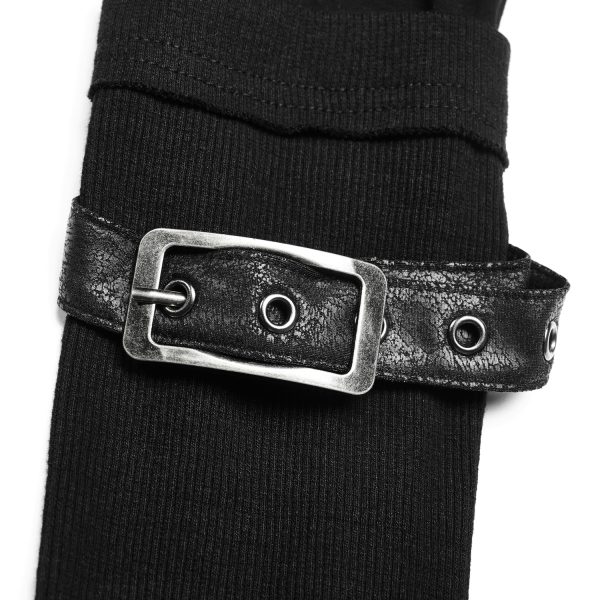 Meilleur Prix PUNK RAVE Haut à Col Roulé ‘Hegoa’ Noir 15