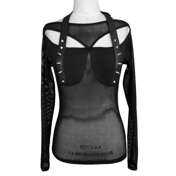 boutique en france DEVIL FASHION Haut à Manches Longues ‘Esmerée’ Noir 11