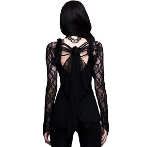 ﻿soldes DEVIL FASHION Haut à Manches Longues ‘Furia’ Noir 16