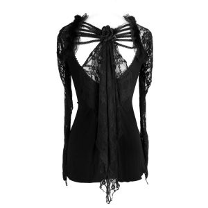 ﻿soldes DEVIL FASHION Haut à Manches Longues ‘Furia’ Noir 28