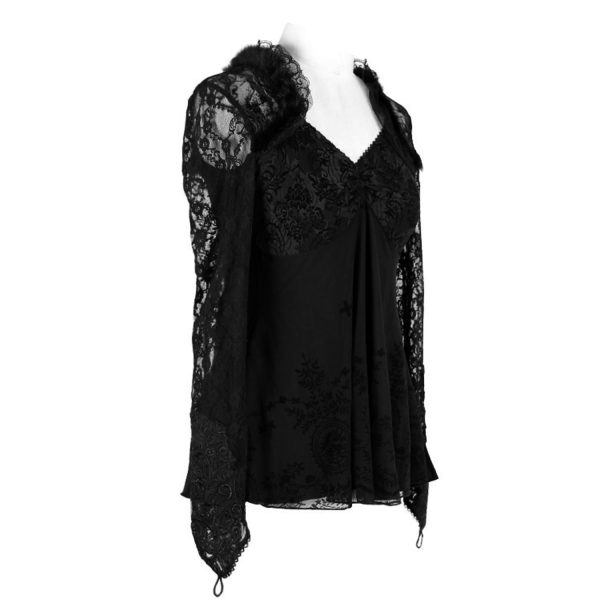 ﻿soldes DEVIL FASHION Haut à Manches Longues ‘Furia’ Noir 11