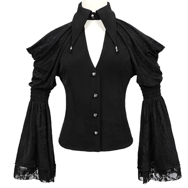 marque pas cher DEVIL FASHION Haut à Manches Longues ‘Furiosa’ Noir 14