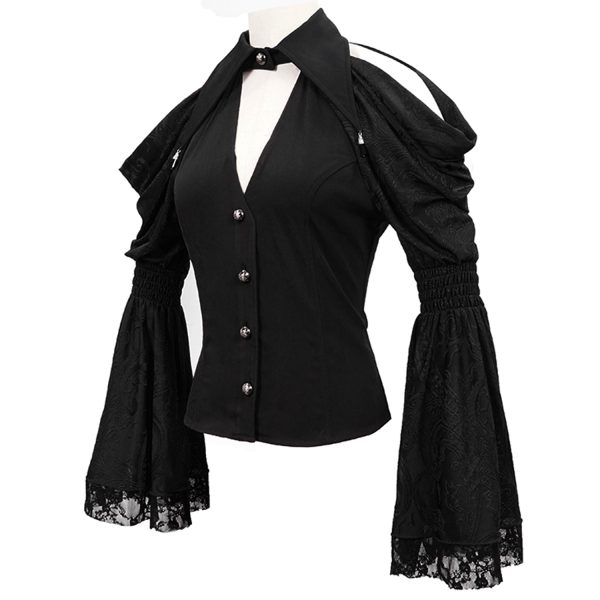 marque pas cher DEVIL FASHION Haut à Manches Longues ‘Furiosa’ Noir 16