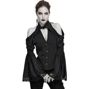 marque pas cher DEVIL FASHION Haut à Manches Longues ‘Furiosa’ Noir 32