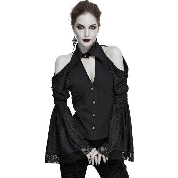 marque pas cher DEVIL FASHION Haut à Manches Longues ‘Furiosa’ Noir 7
