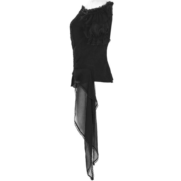 à prix imbattables Pyon Pyon Haut Gothic Lolita ‘Fleur De Lys’ Noir à Manches… 10