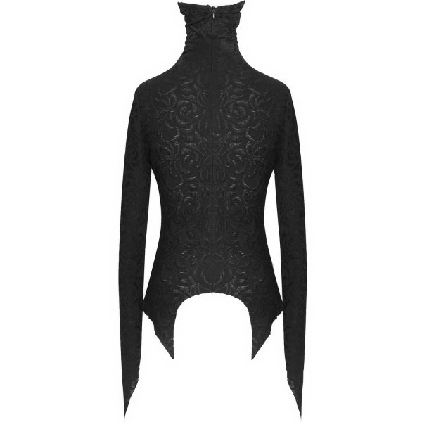 authentiques DEVIL FASHION Haut Manches Longues ‘Dark Turtleneck’ Noir 12