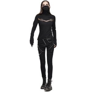authentiques DEVIL FASHION Haut Manches Longues ‘Dark Turtleneck’ Noir 27