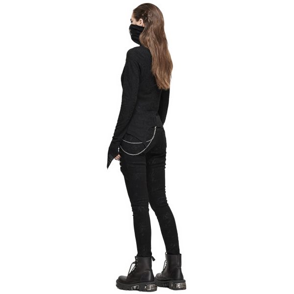 authentiques DEVIL FASHION Haut Manches Longues ‘Dark Turtleneck’ Noir 7