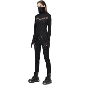 authentiques DEVIL FASHION Haut Manches Longues ‘Dark Turtleneck’ Noir 33