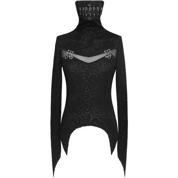 authentiques DEVIL FASHION Haut Manches Longues ‘Dark Turtleneck’ Noir 11