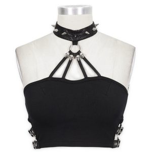 DEVIL FASHION Haut Sans Manches ‘Iona’ Noir grande surprise 29
