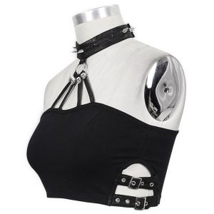 DEVIL FASHION Haut Sans Manches ‘Iona’ Noir grande surprise 33