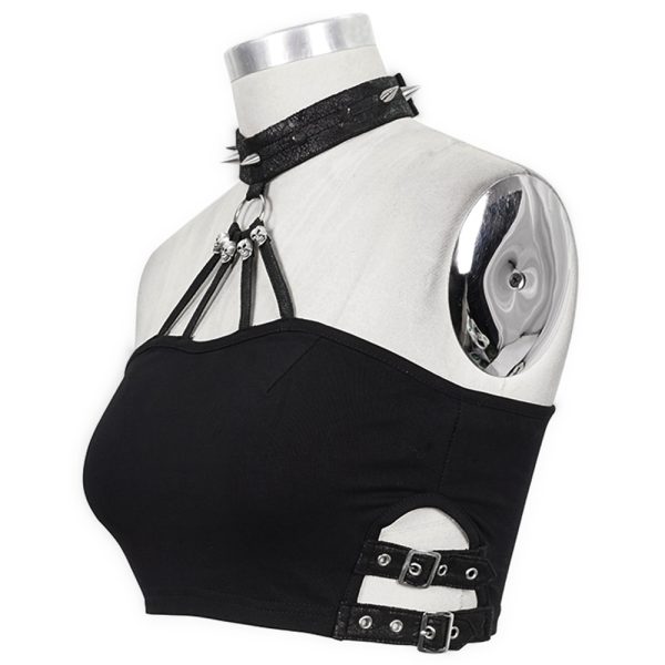 DEVIL FASHION Haut Sans Manches ‘Iona’ Noir grande surprise 11