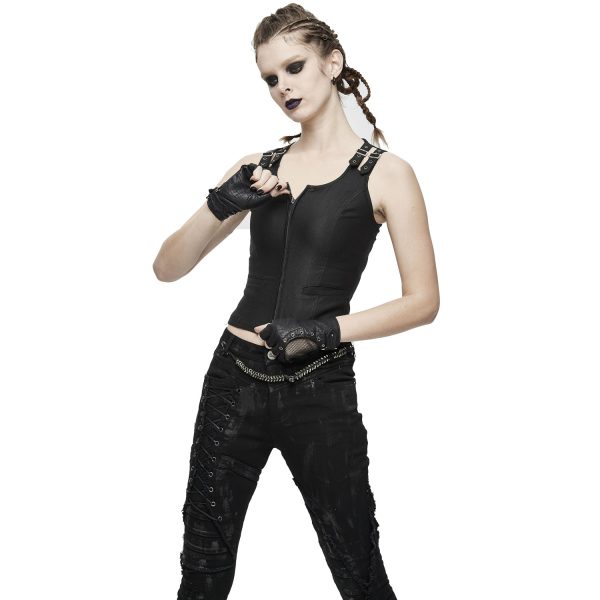 DEVIL FASHION Haut Sans Manches ‘Satori’ Noir magasin 7