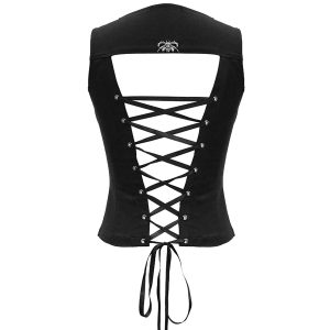 DEVIL FASHION Haut Sans Manches ‘Satori’ Noir magasin 32