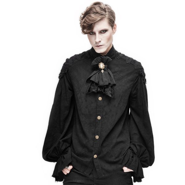 Promotio de vente DEVIL FASHION Jabot ‘Ishmael’ Noir 3