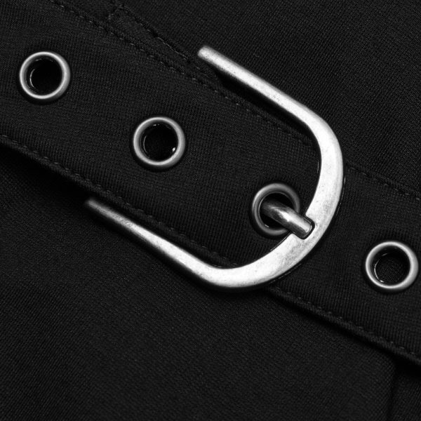 PUNK RAVE Jupe Asymétrique ‘Astarte’ Noire garantis authentique 12