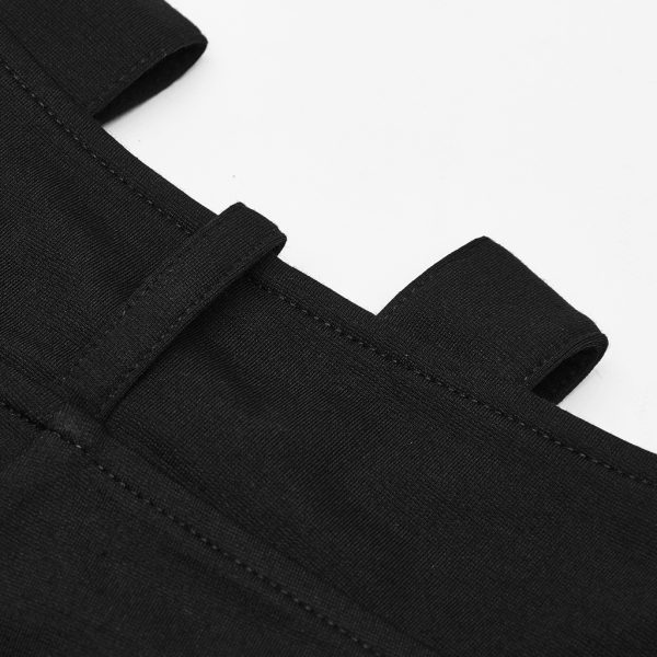 PUNK RAVE Jupe Asymétrique ‘Astarte’ Noire garantis authentique 13