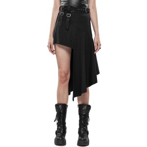 PUNK RAVE Jupe Asymétrique ‘Astarte’ Noire garantis authentique 21