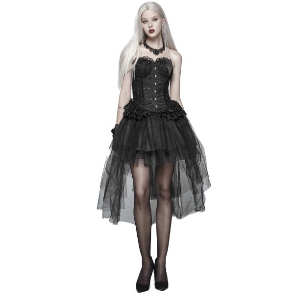 Prix très abordable Pyon Pyon Jupe Asymétrique ‘Lyriel’ Noire 3