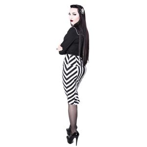 garantie de qualité RESTYLE Jupe ‘Crayon’ Noire Et Blanche 18