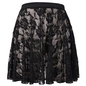 DEVIL FASHION Jupe De Plage ‘Narcissa’ En Dentelle Noire remise en ligne 36