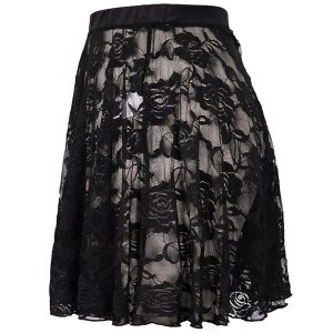 DEVIL FASHION Jupe De Plage ‘Narcissa’ En Dentelle Noire remise en ligne 38