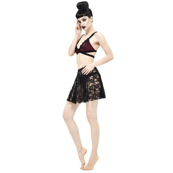 DEVIL FASHION Jupe De Plage ‘Narcissa’ En Dentelle Noire remise en ligne 4