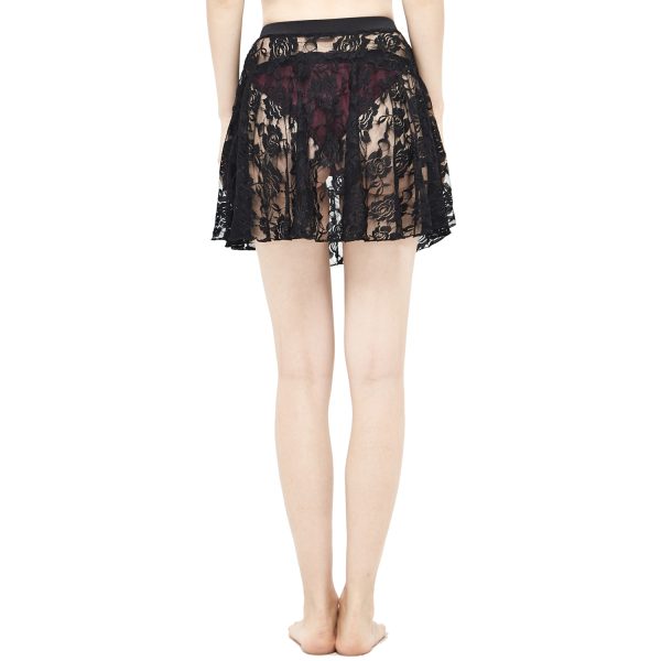 DEVIL FASHION Jupe De Plage ‘Narcissa’ En Dentelle Noire remise en ligne 8