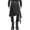 soldes ligne DEVIL FASHION Jupe Kilt ‘Golgotha’ Noire Anthracite 56