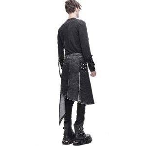 soldes ligne DEVIL FASHION Jupe Kilt ‘Golgotha’ Noire Anthracite 20