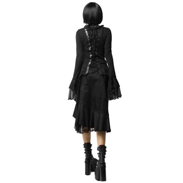 achat pas cher PUNK RAVE Jupe ‘Nocturna’ Noire 4