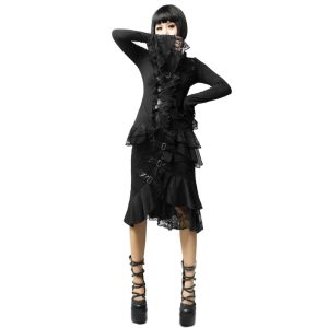 achat pas cher PUNK RAVE Jupe ‘Nocturna’ Noire 13