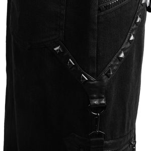 PUNK RAVE Jupe Pour Hommes ‘Thanos’ Noire Couleurs variées 53