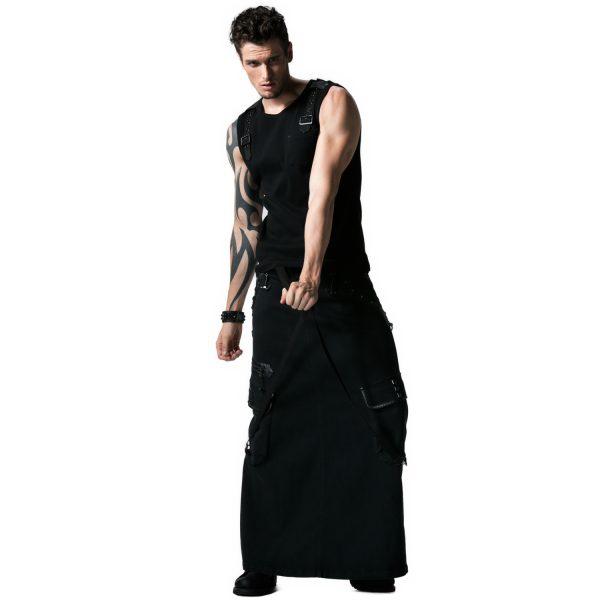 PUNK RAVE Jupe Pour Hommes ‘Thanos’ Noire Couleurs variées 5