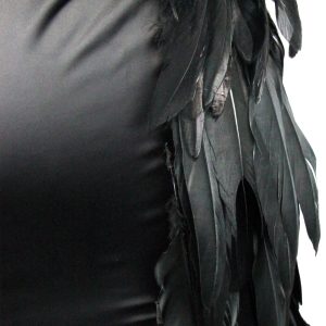 Eva Lady Jupe Sirène ‘Black Feathers’ Noire REMISE allant 38