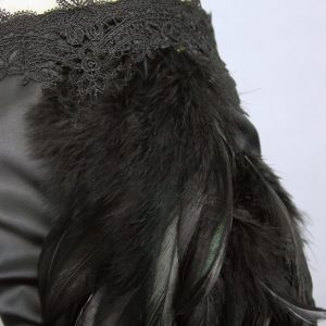Eva Lady Jupe Sirène ‘Black Feathers’ Noire REMISE allant 42